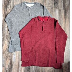 LL L.L. Bean Vintage River Driver Shirt Lot Mens XL TALL Wool Blend Henley VTG